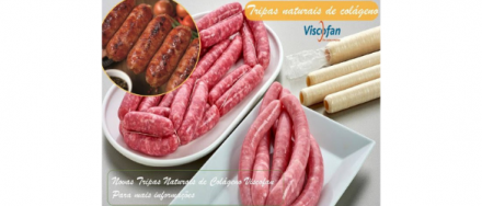 EXPOMEAT 2023 - IV Feira Internacional da Indústria de Processamento de Proteína Animal e Vegetal Tripas naturais de colágeno para linguiças frescais, calabresas e portuguesas serão apresentadas pela Viscofan na 13ª...