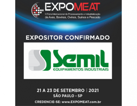EXPOMEAT 2021 - lll Feira Internacional da Indústria de Processamento de Proteína Animal e Vegetal Em 1987 nascia a Semil Equipamentos Industriais. Durante este tempo, a Semil escreveu sua história com muito trabalho,...